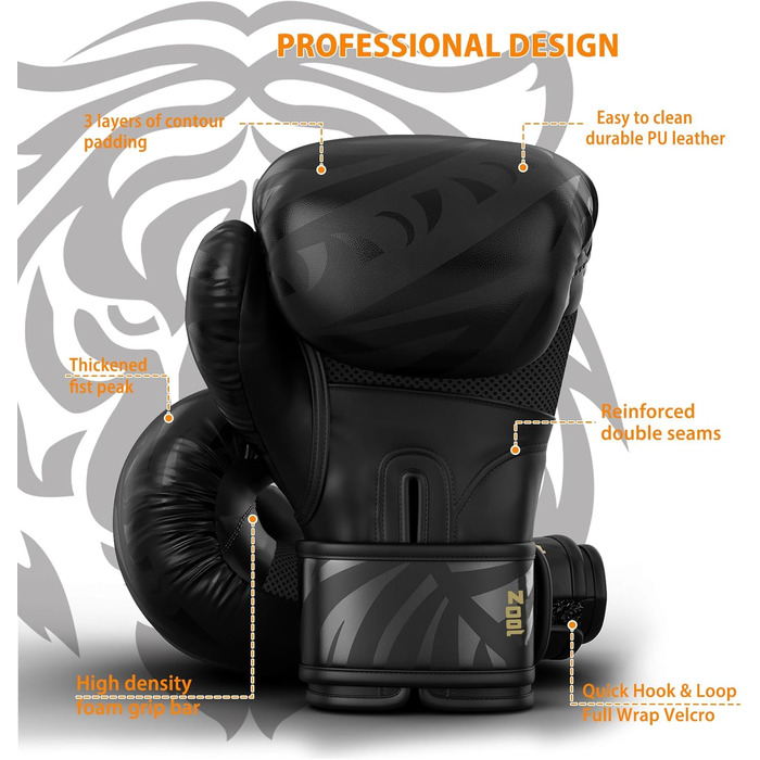 Боксерські рукавички Dripex з PU шкіри, 8-16 oz, для боксу, ММА, муай-тай, кікбоксингу (чоловічі, жіночі, підліткові)