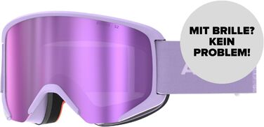Гірськолижна маска ATOMIC SAVOR STEREO для окулярів, дзеркальна, антиблікова, лаванда