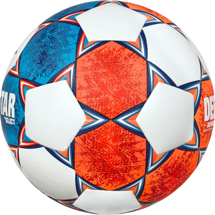 Футбольний м'яч Derbystar Brillant Replica v21, розмір 5, білий/помаранчевий/синій