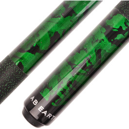 Більярдний кий AB Earth 2-х частинний, 147.3 см, зелений, 19oz, ручне розмальовування, з ірландським лляним обмотуванням