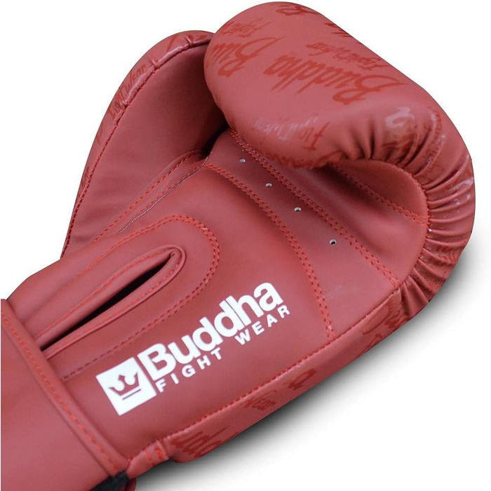 Боксерські рукавички Buddha Fight Wear 16 унцій, бордові, ручна робота, преміум, для боксу, Муай-Тай, кікбоксингу та ММА, Special Edition