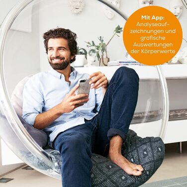 Діагностичні ваги Beurer BF 980 з Wi-Fi та Bluetooth, аналіз і графіки в додатку, вимірювання пульсу, акумулятор, чорні