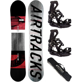 Чоловічий комплект для сноуборду Airtracks Waves Camber Extra Wide 159 см з кріпленням Master Fastec і чохлом