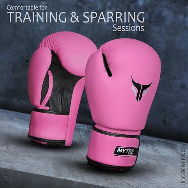 Жіночі боксерські рукавички Mytra Fusion 10 унцій рожеві для MMA, тренувань і кікбоксингу