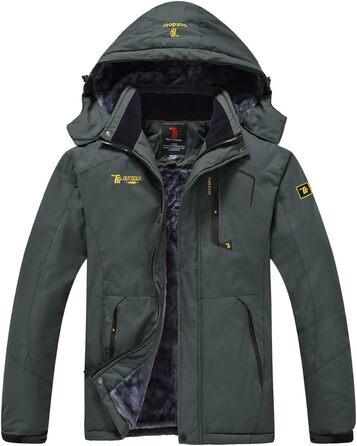 Чоловіча куртка YSENTO: зимова, софтшеллова, водонепроникна, тепла, з капюшоном, сіра