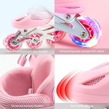 Інлайневі ролики HWGING 2-в-1, регульовані ролики для дітей, підходять для хлопчиків та дівчаток, початківців, жінок та чоловіків