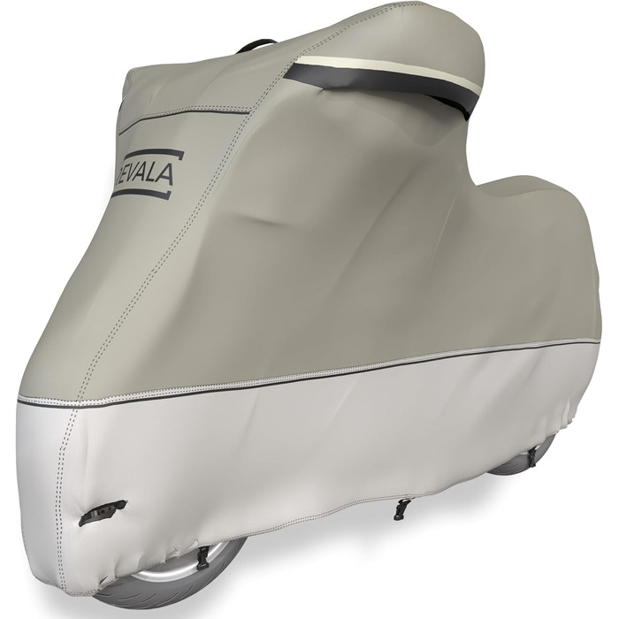 REVALA® Захисний чохол для мотоцикла Outdoor & Indoor | Водонепроникний гараж для мотоцикла | Міцний чохол для скутера | Стійкий до спеки + сумка | 225x100x125 см