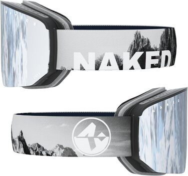 NAKED Optics NOVA - гірськолижні окуляри для чоловіків та жінок, сноуборд окуляри, окуляри для поганої погоди, з змінними лінзами, Slate
