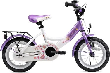 Дитячий велосипед BIKESTAR для дівчаток 3-4 років | 12-дюймовий класичний велосипед | Рожево-білий велосипед для дітей