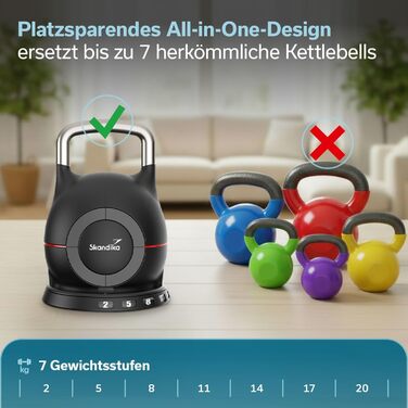 Набір гантелей Skandika Hanteln Paino: регульовані, 1.5-24 кг, штанга, гиря, диски. Для дому та спортзалу.