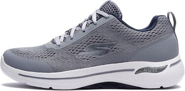 Чоловічі кросівки Skechers Gowalk Arch Fit - спортивні, для ходьби та тренувань, з повітряно-охолоджуваною піною, сірі/темно-сині, 43.5 EU