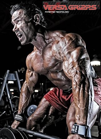 Versa Gripps PRO оригінальні, тренувальні ремені для фітнесу, сріблясто-чорні, розмір Reg/Large, вироблено в США