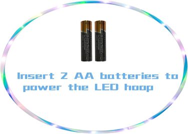 LED Хулахуп для дорослих, 10 кольорів, стробоскоп, фітнес, танці, схуднення, світиться, 60 см, синій
