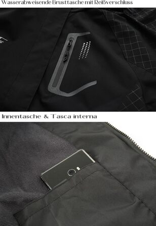 Жіноча водонепроникна куртка-дождевик Softshell для прогулянок та хайкінгу з капюшоном, чорна, розмір M