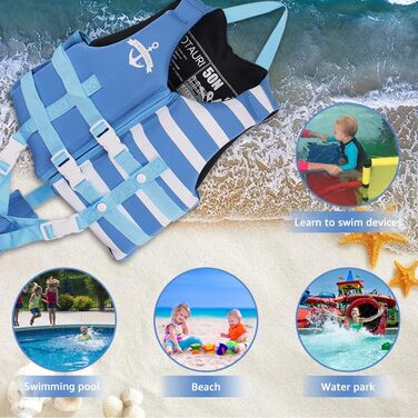 Дитяча куртка для плавання PROTAURI з неопрену, 2-9 років, 50N