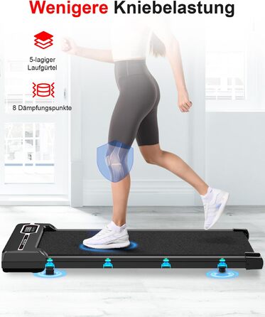 Walking Pad Laufpad - Біговий килимок для дому (Gehband Walkpad) чорного кольору