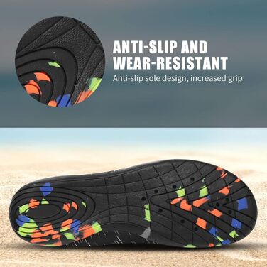 Чоботи для плавання та водних видів спорту для жінок та чоловіків. Нековзкі, швидковисихаючі, розмір 36-45 (39 EU, A Чорний)