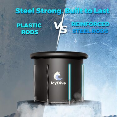 Електрична ванна для криотерапії XL 105GL для дорослих з насосом, термометром та акумуляторами льоду, з надувним кришкою та зливом, для дому