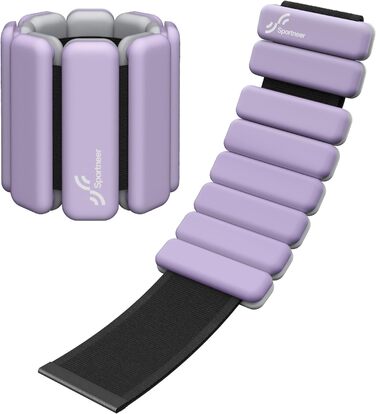 Набір манжет для ніг Sportneer 2 шт. (0,5 кг та 1 кг) для йоги, танців, аеробіки (0,5 кг*2, фіолетовий)