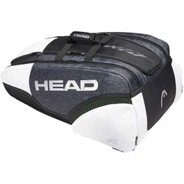 Тенісна сумка HEAD Djokovic 12R Monstercombi, унісекс, чорна