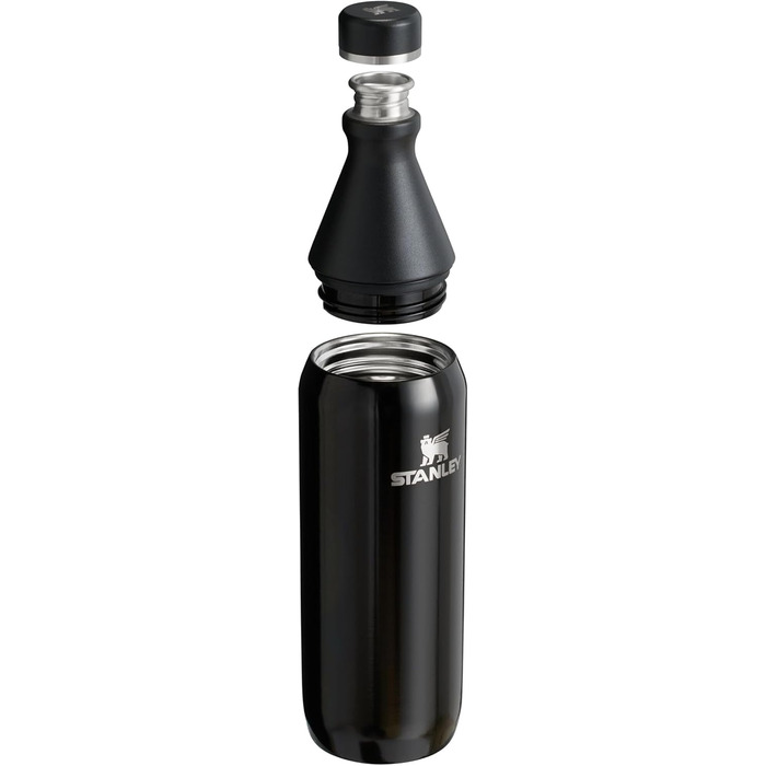Термос Stanley 1913 All Day Slim 0.6л Чорний - нержавіюча сталь, зберігає холод до 6 год, лід до 11 год, без BPA, герметичний, можна мити в посудомийці