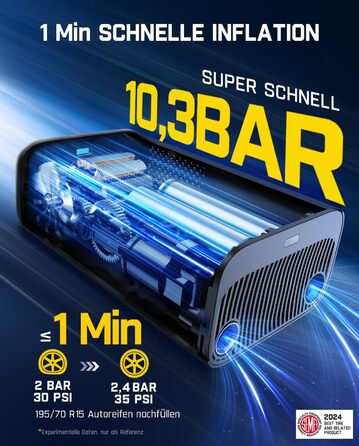 Електричний портативний компресор Fanttik X9 Pro 150 PSI з LED для авто, велосипедів, мотоциклів та м'ячів