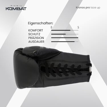 Боксерські рукавички PICSIL Kronos Pro на шнурівці, для тренувань з муай тай, ММА, кікбоксингу, унісекс