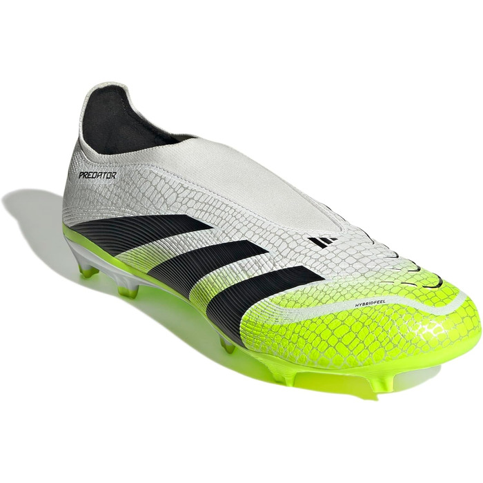 Футбольні бутси adidas Predator League Laceless для твердого/багатоповерххового поля, 40 EU, Cloud White/Core Black/Lucid Lemon