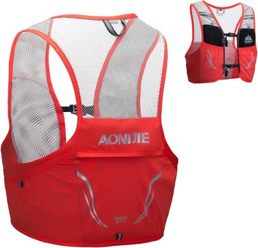 TRIWONDER 2.5L ультралегкий гідратор-рюкзак для бігу, марафону, велоспорту L/XL (102-115 см), червоно-оранжевий, тільки рюкзак