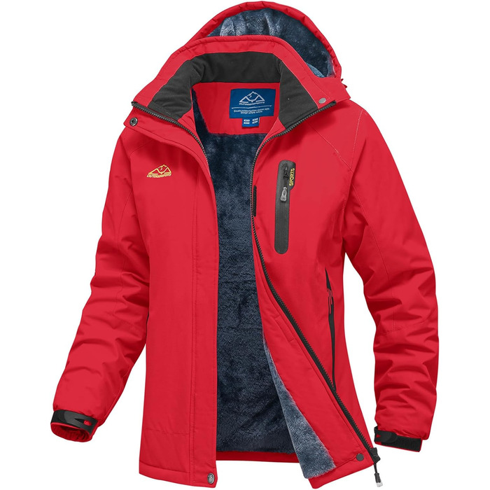 Жіноча зимова куртка YSENTO, водонепроникна, софтшел, тепла, вітрозахисна, для катання на сноуборді та активного відпочинку (червона, L)