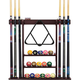 Стійка для кия (білліардного) Pool-Stick-Halter з махагону для біліардного столу, ігрової кімнати, бару