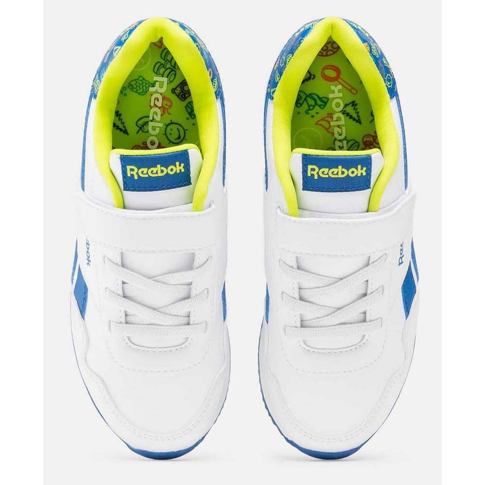 Кросівки для хлопчиків Reebok Royal CL Jog 3.0 White Vectorblue Acidyellow