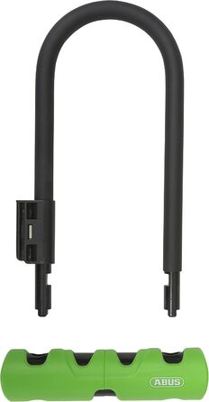 Замок для велосипеда ABUS Ultra 410 з кріпленням SH34-H та тросом Cobra 10/120 - надійний захист рівня 8 (23 см, чорний/зелений)