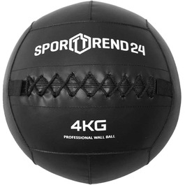 Медичний м'яч Sporttrend 24 чорний 3-12 кг для фітнесу та тренувань