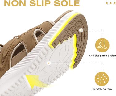 ONCAI Легкі сандалі для ходьби жіночі, спортивні сандалі для піших прогулянок з підтримкою стопи, ортопедичні сандалі для активного відпочинку, підходять для фасціїту, з регульованими ремінцями, розмір 36-43 (36 EU, Бежевий, Білий)