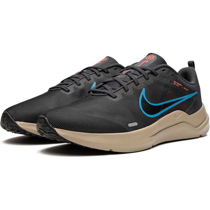 Чоловічі кросівки Nike Downshifter 12 (темно-сірий/хакі/червоний/синій), розмір 42 EU