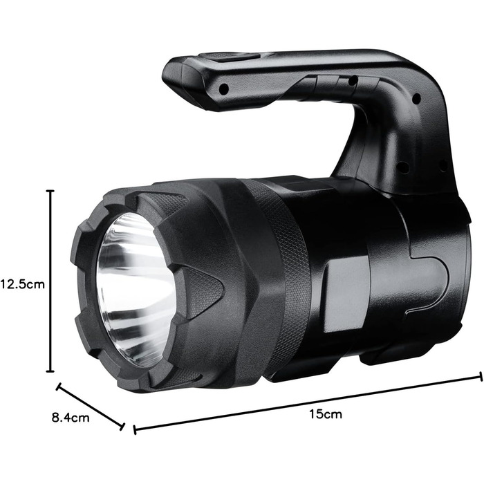 Ліхтар кемпінговий VARTA L30 Pro LED з 6 батарейками AA, індеструктивний, 4 режими освітлення, нічне підсвічування, водо- та пилозахист, для риболовлі, відпочинку на природі, відключення електроенергії (6 Вт)