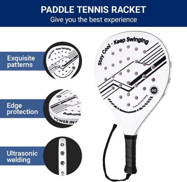 Набір для пляжного тенісу Padelschläger 2 шт. ABS/EVA, з м'ячами та сумкою для перенесення - для дорослих, пляж, басейн, подвір'я