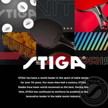 Пін-понг лопатка STIGA Bullet: 5-шарів, легка, губка 2 мм, флерований хват, для змагань