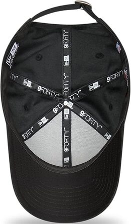 Кепка New Era NBA 9FORTY Chicago Bulls з логотипом Stacked, чорна