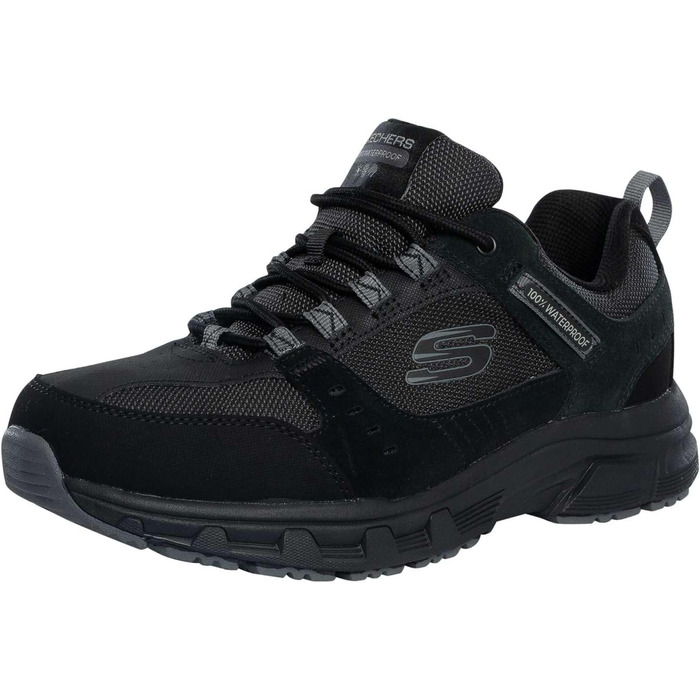 Чоловічі кросівки Skechers Oak Canyon Consistent Winne Hands Free Slip-in, чорний замш, сині вставки