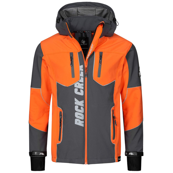 Чоловіча куртка Softshell Rock Creek Outdoor H-237, антрацит, розмір M