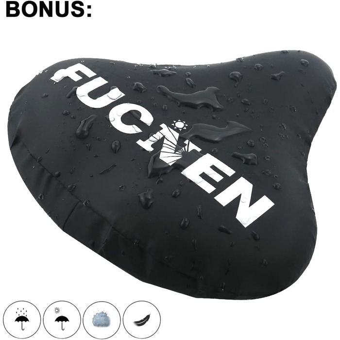 Покриття для велосипедного сидіння Sattelbezug, 27 x 25 см, широке, гелеве, для стаціонарних велосипедів, велотренажерів, спиннингу, з гелевою подушкою, м'яке, небесно-блакитне