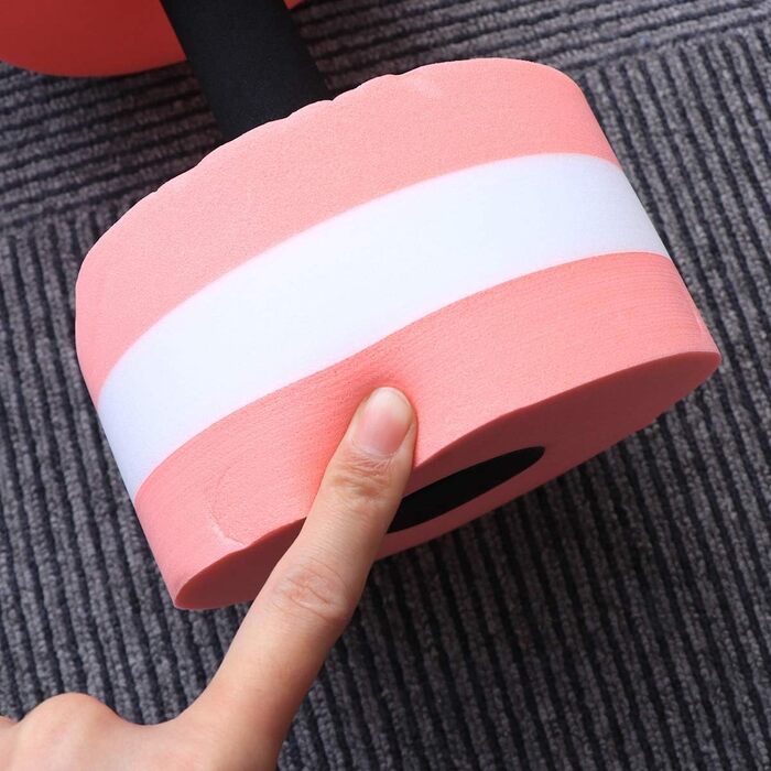 Гідрогантелі LIOOBO з петлеподібним руків'ям для аквафітнесу, аквагімнастики та акваджогінгу (2 шт., рожеві)