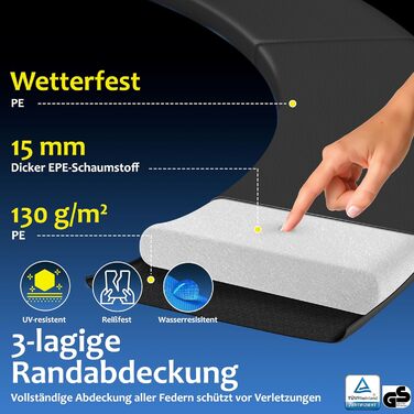 Трамплін KESSER® Ø 244/305/366/427 см | Сертифікований TÜV Rheinland GS | Дитячий та вуличний тромплін до 150 кг | Комплект з сіткою безпеки (366 см, Оранжевий / Антрацит)