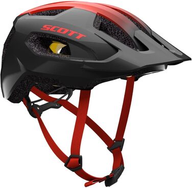 Велошолом Scott Supra Plus MIPS MTB, темно-сірий/червоний, розмір M/L (56-61 см), модель 2025, захист голови для гірського велосипеда