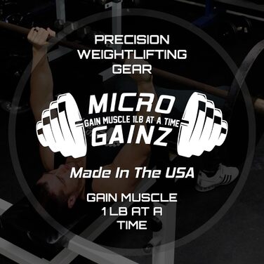 Комплект стандартних млинців Micro Gainz 2,5 см (8 шт) з сумкою, для гантелей і штанг, вибір кольору, вироблено у Великобританії