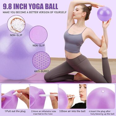 Набір для пілатесу: Магічний круг, м'яч, стрічки, диски та постер. Преміум-аксесуари для дому