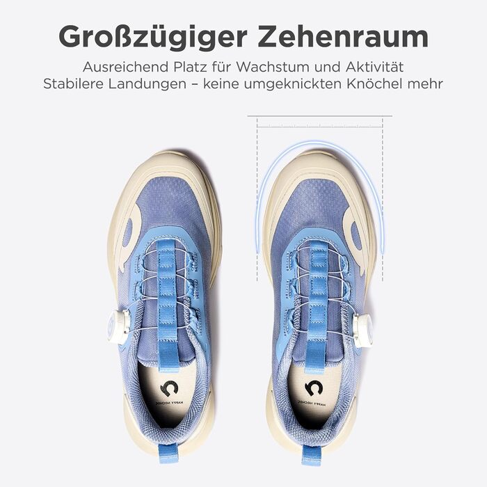 Дитячі кросівки Happy Nochnoc All-MAX – легкі та дихаючі спортивні кросівки з високою амортизацією для тенісу, відпочинку та тренувань. Sakura Rosa, Eisweiß, Wolkenweiß, Himmelblau (29 EU)