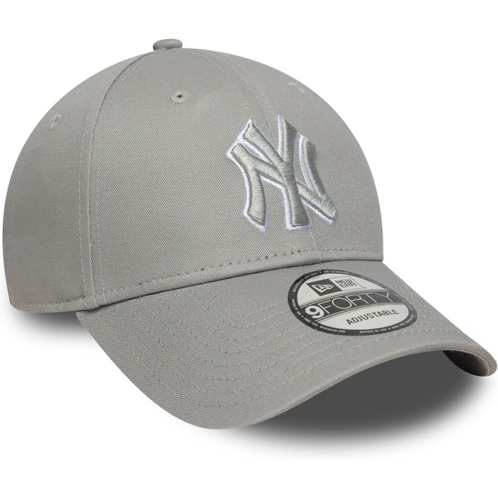 Кепка New Era 9Forty Strap Cap з вишитим логотипом New York Yankees (сіра)